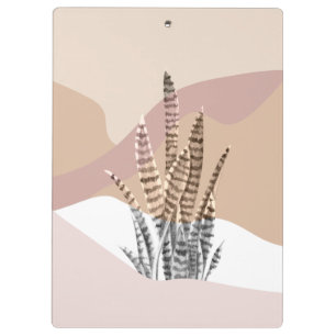 Boho Abstract Modern Succulent Clipboard