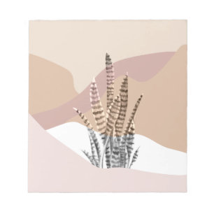 Boho Abstract Modern Succulent Notepad
