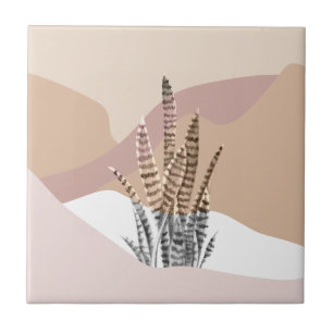 Boho Abstract Modern Succulent Tile