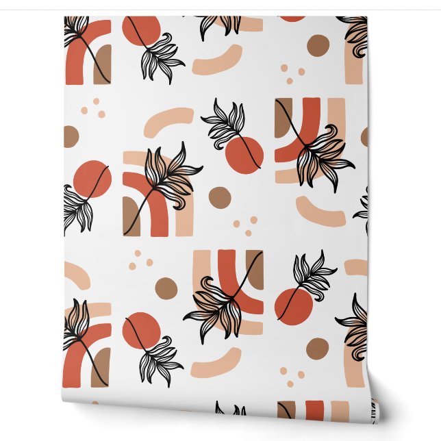 Boho Abstract Pattern | Modern Minimalist Seamless Wallpaper (Unrolling)