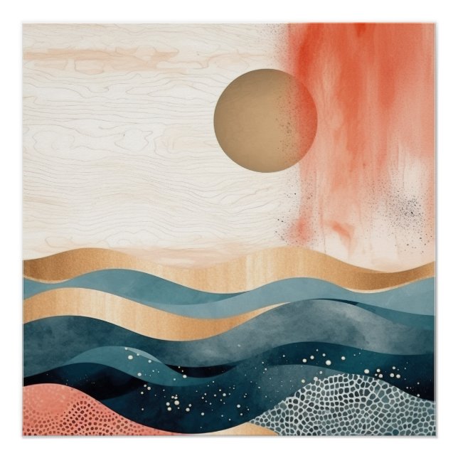 Boho Abstract  Poster (Front)