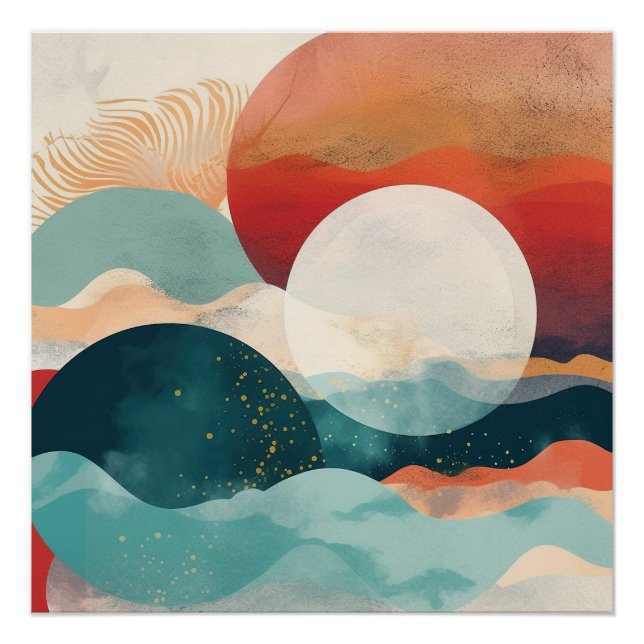 Boho Abstract  Poster (Front)