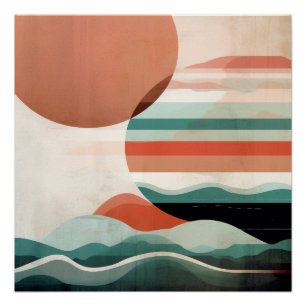 Boho Abstract  Poster