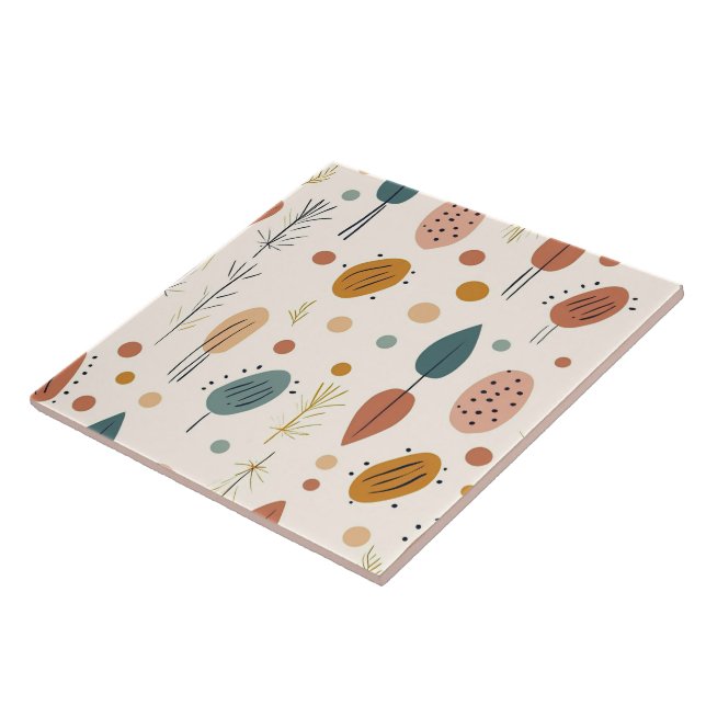 Boho Abstract Retro Modern Collection Tile (Side)