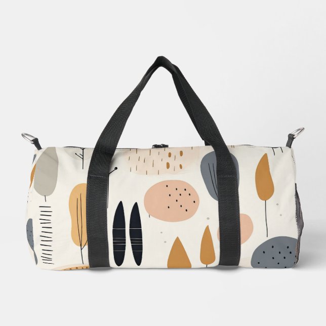 Boho Abstract Retro Popular Collection Duffle Bag (Front)