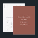 Boho Abstract | Rust Maple Save the Date Postcard<br><div class="desc">Boho Abstract | Rust Maple Wedding Save the Date Postcard</div>