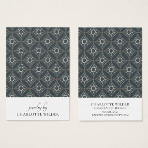 Boho Abstract Shapes Charcoal Earring Display Card