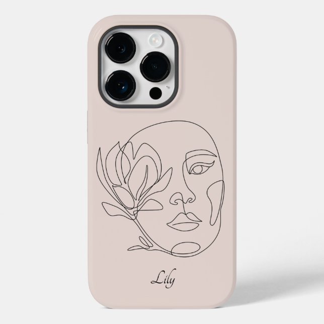 Boho Abstract Simple Line Art, Boho Chic Case-Mate Case-Mate iPhone Case (Back)