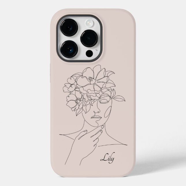 Boho Abstract Simple Line Art, Boho Chic Case-Mate iPhone Case (Back)