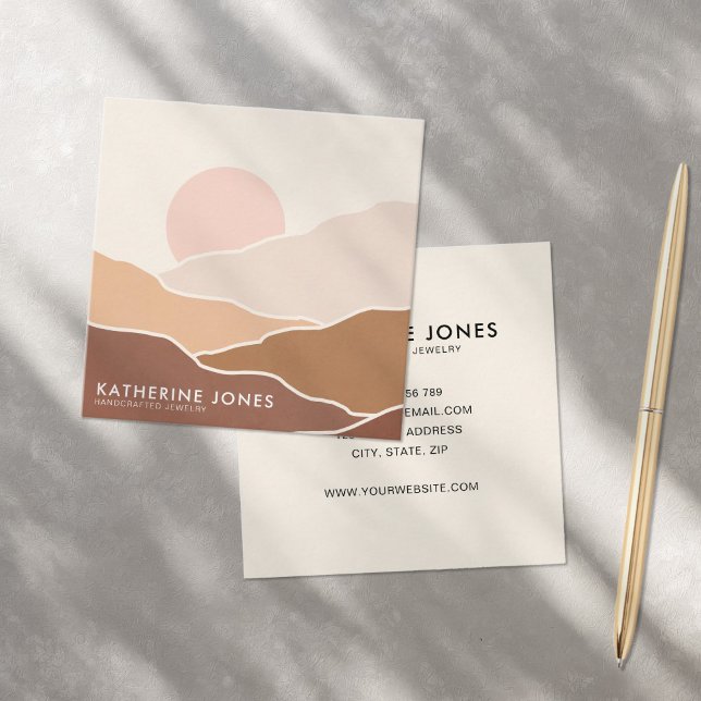 Boho Abstract Simple Modern Business Card (Creator Uploaded)