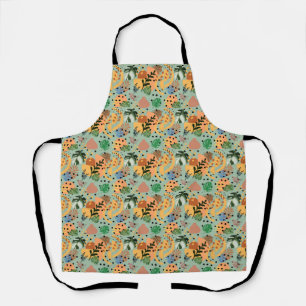 boho abstract tropical pattern -minimal leaf desig apron