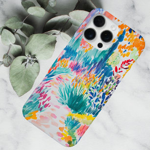 Boho Abstract Wildflower Garden iPhone 16 Pro Max Case