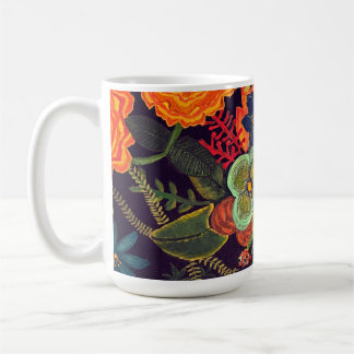 Boho Acrylic Painting Floral Design Coffee Mug