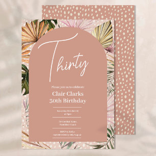 Boho Adult Birthday Invitation