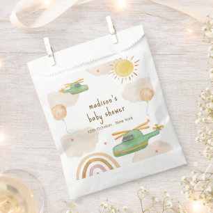 Boho Adventure Helicopter Airplane Baby Shower Favour Bags