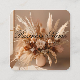 Boho   Aesthetic   Dried Floral   Business Card