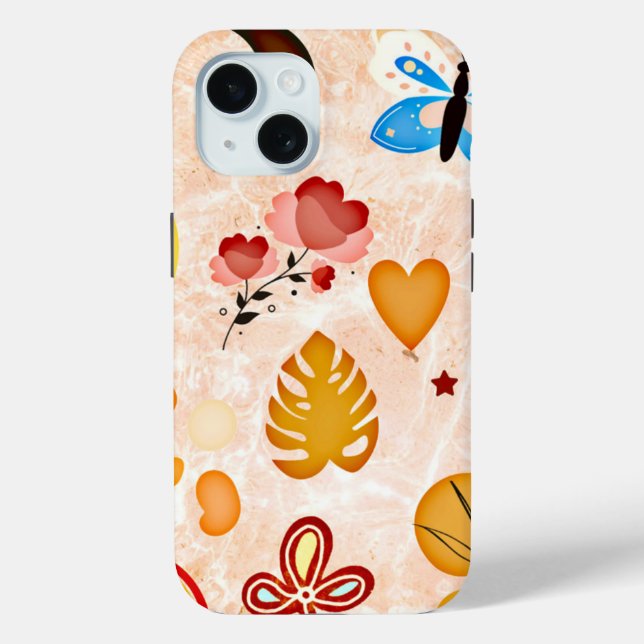 Boho Aesthetic Stickers Collage Phone Case (Back)