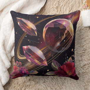 Boho Amethyst Celestial Mystical Pattern Cushion