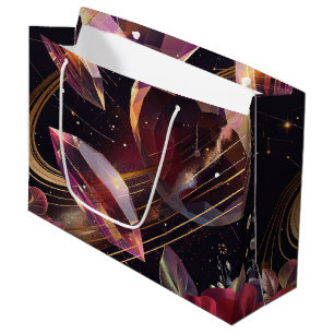 Boho Amethyst Celestial Mystical Pattern Large Gift Bag