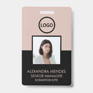 Boho And Black Employee Photo ID Company Security Badge