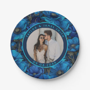 Boho Anemones Plates For Engagement Party