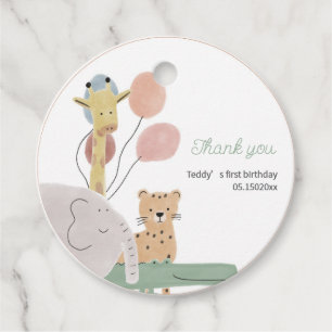 Boho animal favour tag