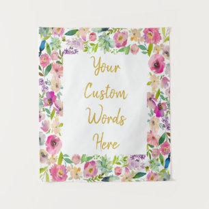 Boho Anniversary Party Photo Booth Frame Backdrop Tapestry