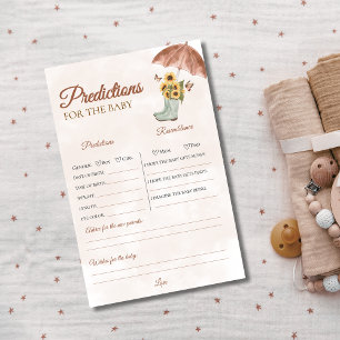 Boho april showers Baby Shower Predictions Game