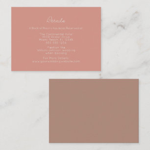 Boho Arch and Palm Terracotta and Blush Details  Enclosure Card
