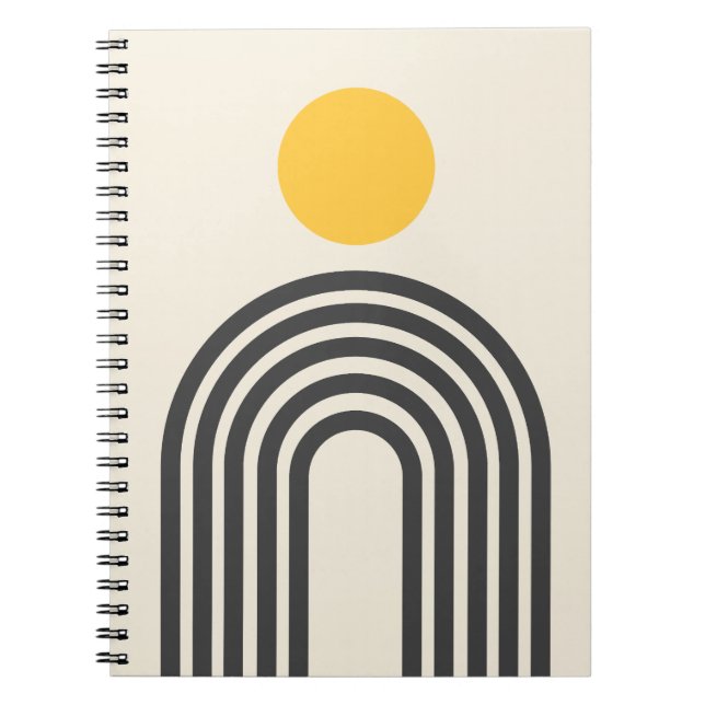 Boho Arch and Sun Design Notebook (Front)