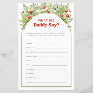 Boho Arch Berry Sweet What Did Daddy Say game