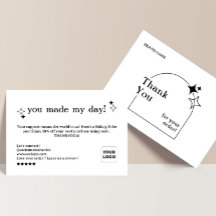 Boho Arch Business Thank You Card