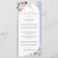 Boho arch dusty blue floral pampas dry flowers