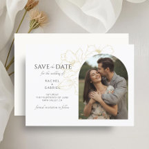 Boho Arch  Floral Wedding Save the Date