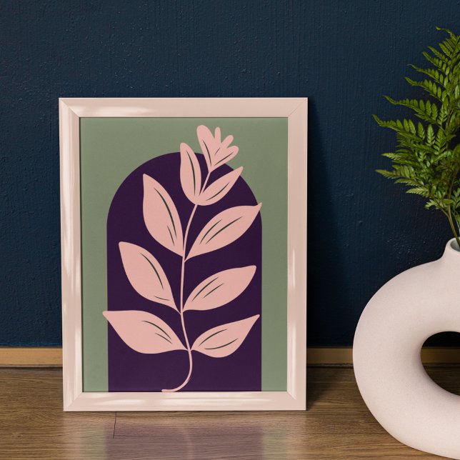Boho Arch Modern Art Minimalist Botanical Leaves Poster (Creator Uploaded)