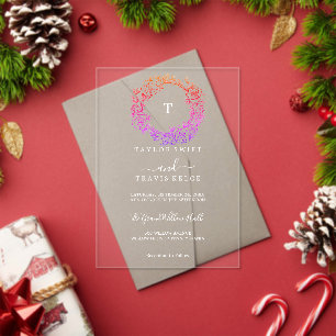 Boho Arch Monogram Acrylic Invitation