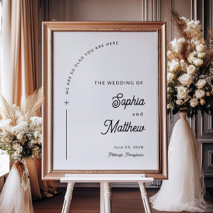 Boho Arch Simple Wedding Welcome Poster
