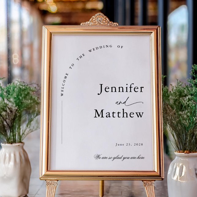 Boho Arch Simple Wedding Welcome Poster (Creator Uploaded)