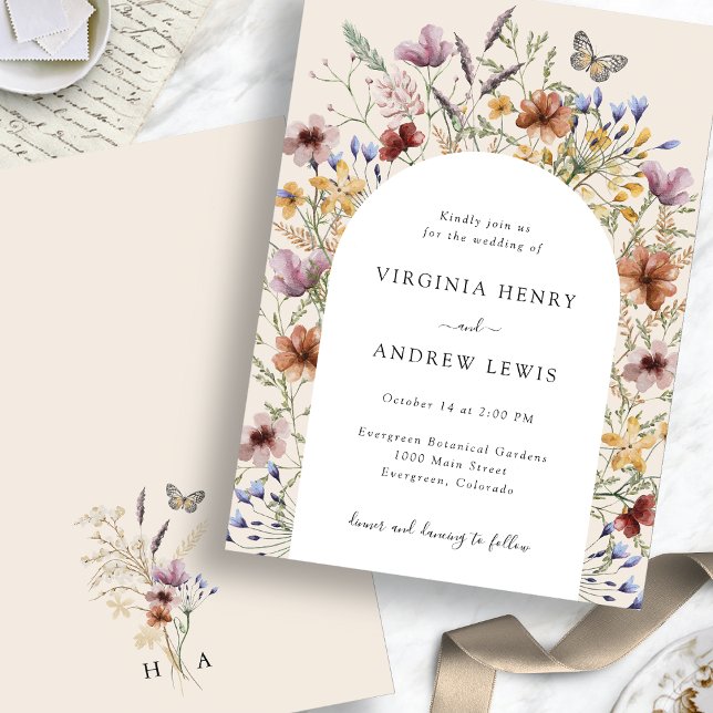 Boho Arch Wedding Invitation (Boho Arch Wedding Invitation
)