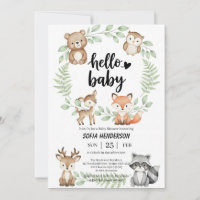 Boho Arch with Greenery and Woodland Forest Animal