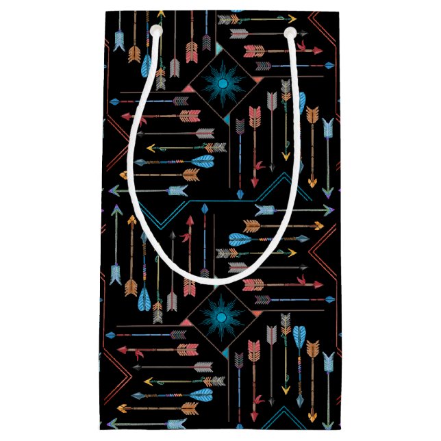 Boho Arrows and Sun V11 ID748 Small Gift Bag (Front)