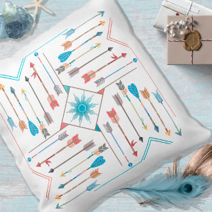 Boho Arrows and Sun V11 Sq ID748 Cushion