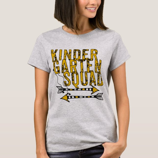 Boho Arrows Kindergarte Squad Personalised T-shirt (Front)