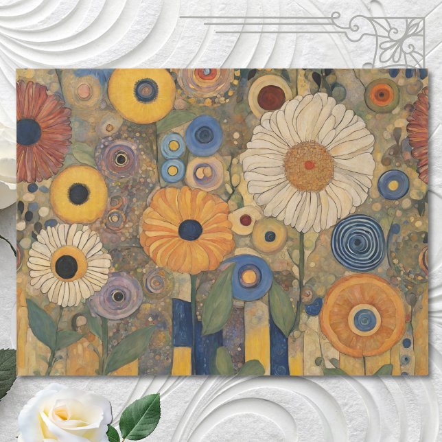 Boho Art Nouveau Wildflower Garden Tissue Paper (Creator Uploaded)