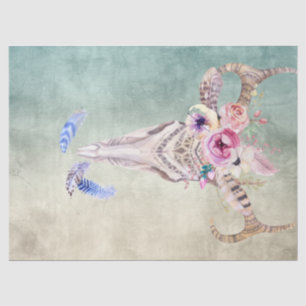 Boho Art Skull Decoupage Tissue Paper