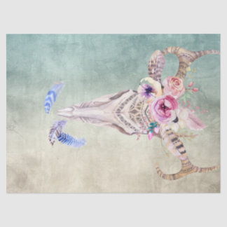 Boho Art Skull Decoupage Tissue Paper