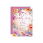 Boho Aster Flowers Floral 70th Birthday Party