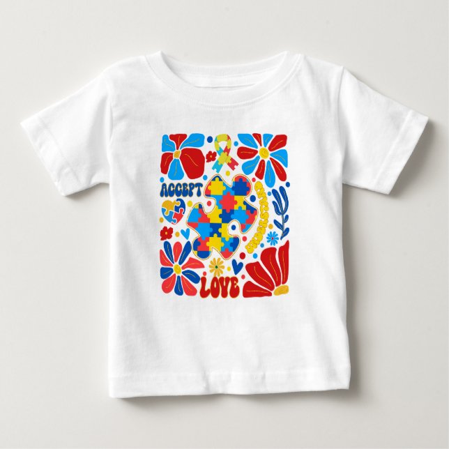 Boho Autism Awareness Baby T-Shirt (Front)
