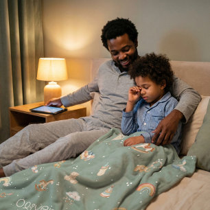 Boho Autumn Baby Shower Fleece Blanket