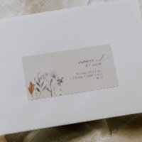 Boho Autumn | Beige Wedding RSVP Return Address